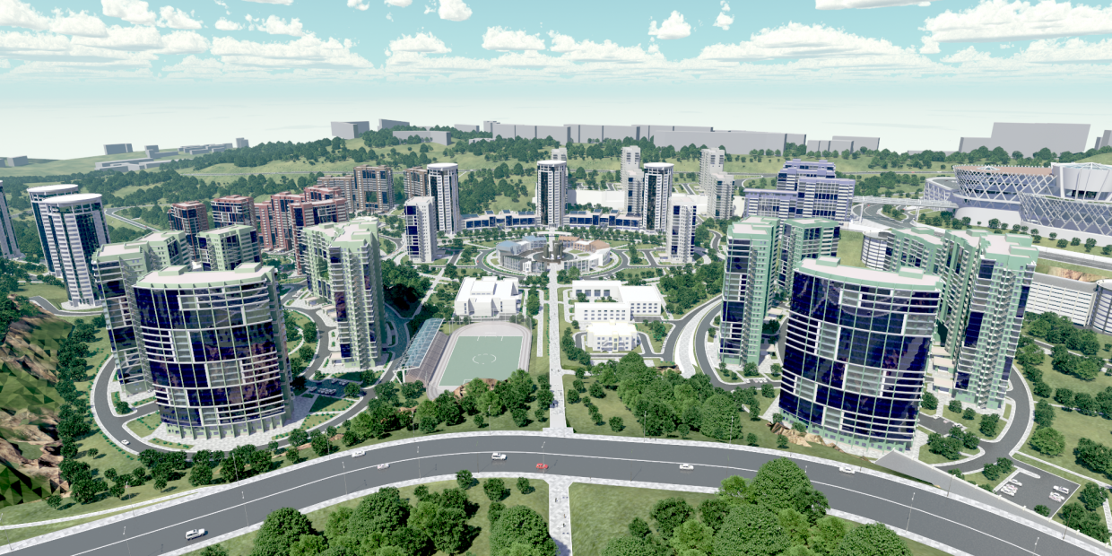 Концепция застройки микрорайона Новый город в районе Зелёного угла г. Владивостока